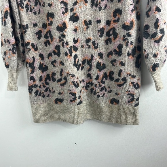 Anthropologie Beige Patterned Chunky Cowl Knit Sweater - Picture 2 of 9